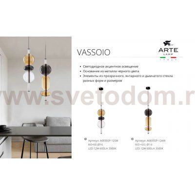 Светильник подвесной Arte Lamp A6835SP-12SM VASSOIO