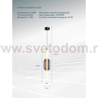 Светильник подвесной Arte Lamp A6837SP-12SM RIGLA