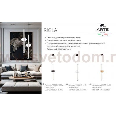 Светильник подвесной Arte Lamp A6838SP-12SM RIGLA