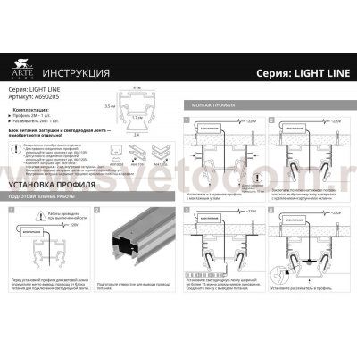 Профили для лент Arte Lamp A690205 LIGHT LINE