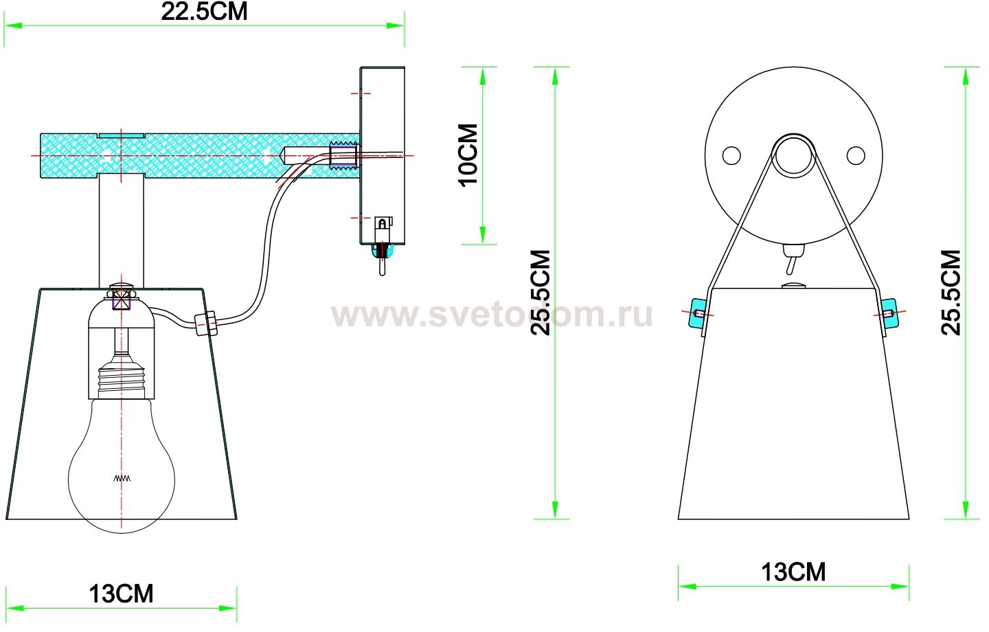 Светильник настенный бра Arte lamp A7032AP-1WH 