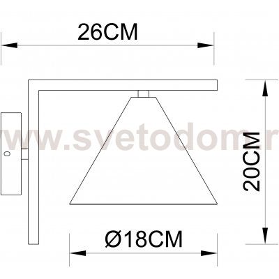 Светильник настенный бра Arte Lamp A7033AP-1BK DAVID