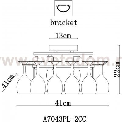 Светильник потолочный Arte lamp A7043PL-2CC Bancone
