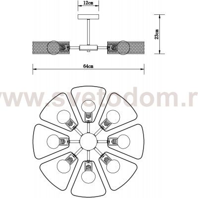 Люстра потолочная Arte Lamp A7044PL-8BK MAASYM