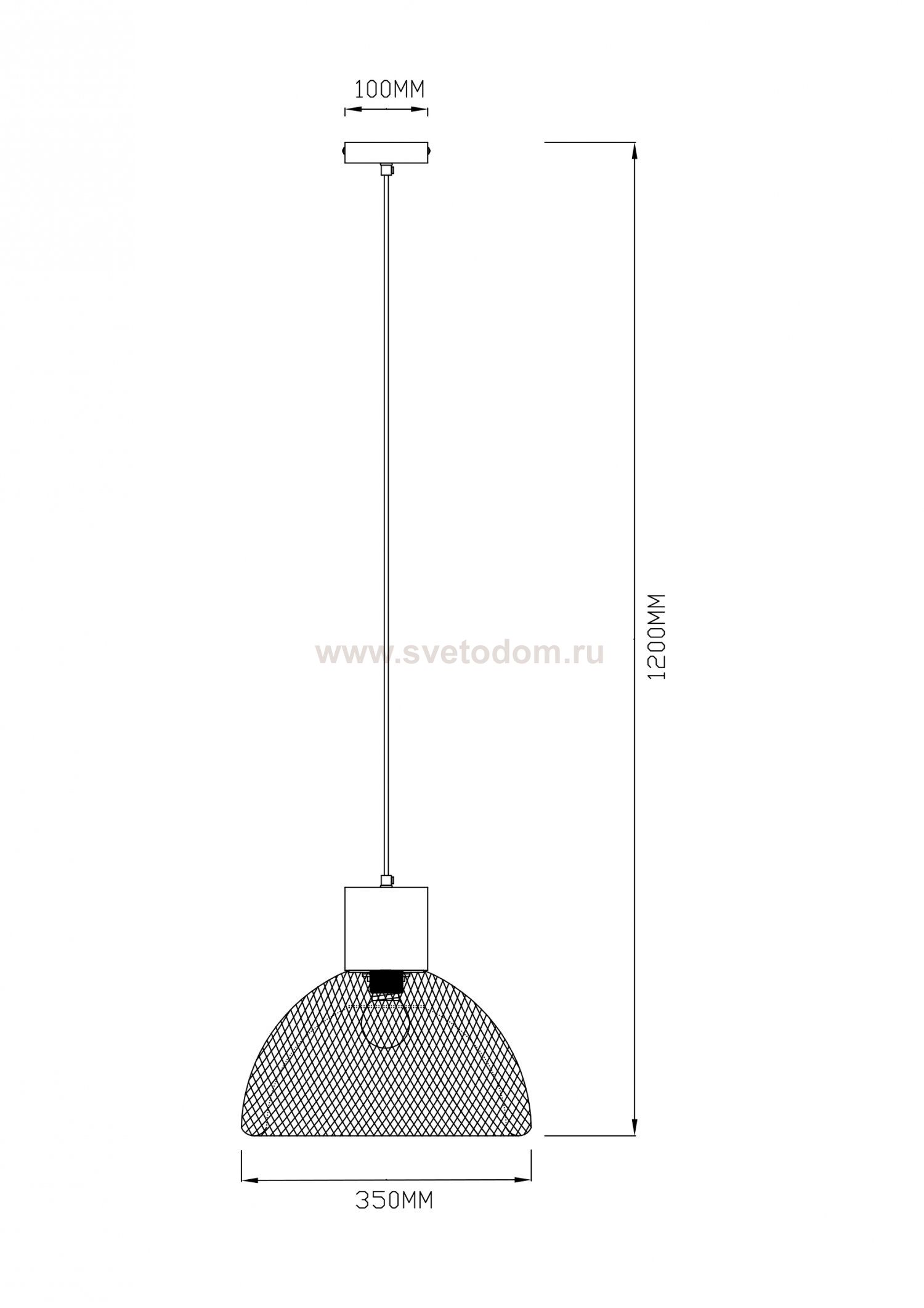 Светильник подвесной Arte Lamp A7046SP-1BK CASTELLO