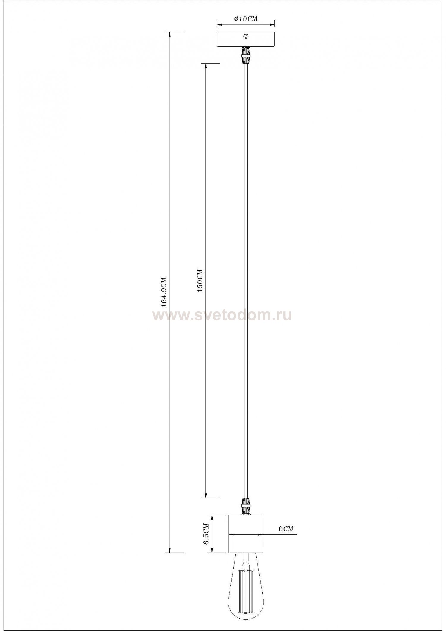 Светильник подвесной Arte Lamp A7048SP-1BK MARK