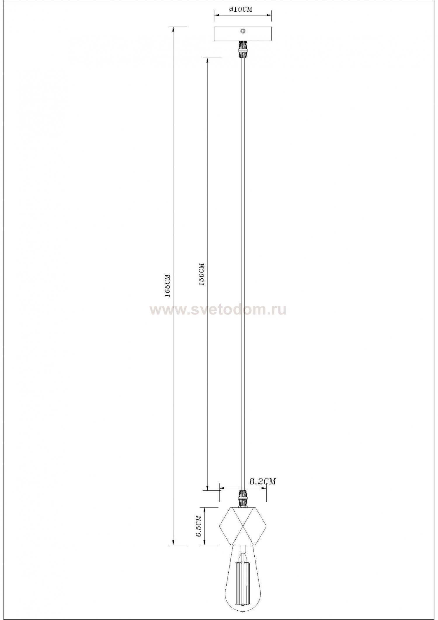 Светильник подвесной Arte Lamp A7049SP-1BK MARK