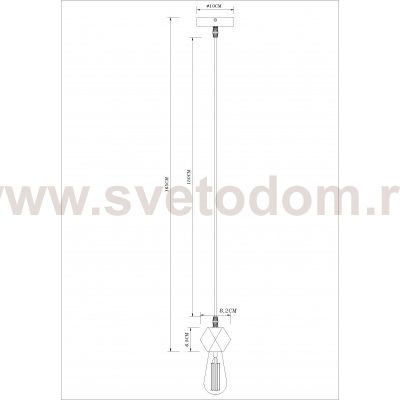 Светильник подвесной Arte Lamp A7049SP-1BK MARK