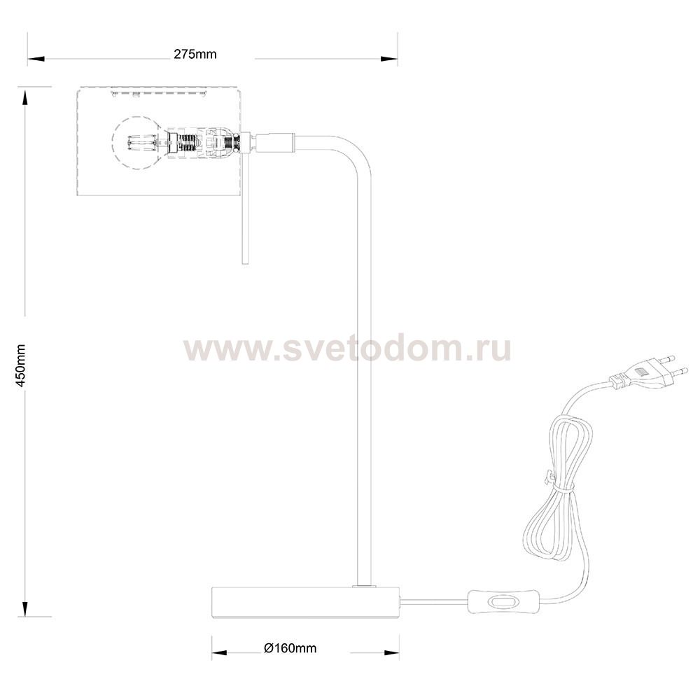 СВЕТИЛЬНИК НАСТОЛЬНЫЙ Arte Lamp A7051LT-1WH SEBASTIAN