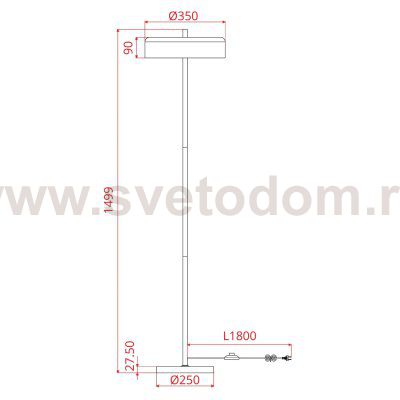 Торшер напольный Arte Lamp A7052PN-2BK SKAT