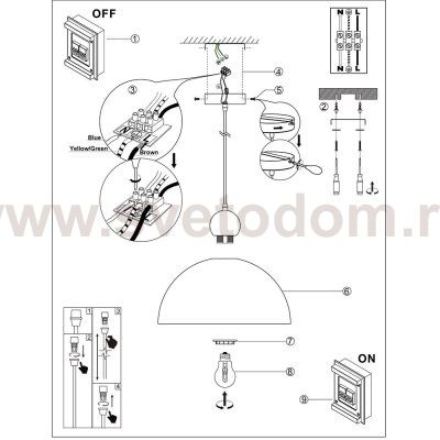 Светильник подвесной Arte Lamp A7053SP-1BK RECINTO