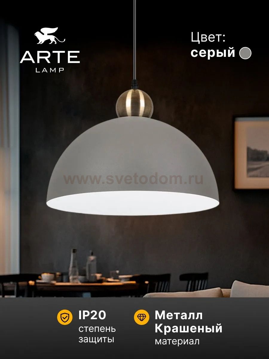 Светильник подвесной Arte Lamp A7053SP-1GY RECINTO