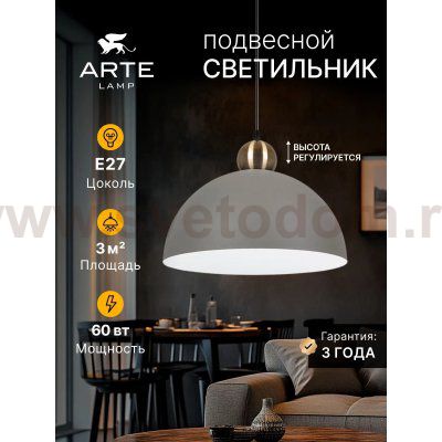 Светильник подвесной Arte Lamp A7053SP-1GY RECINTO