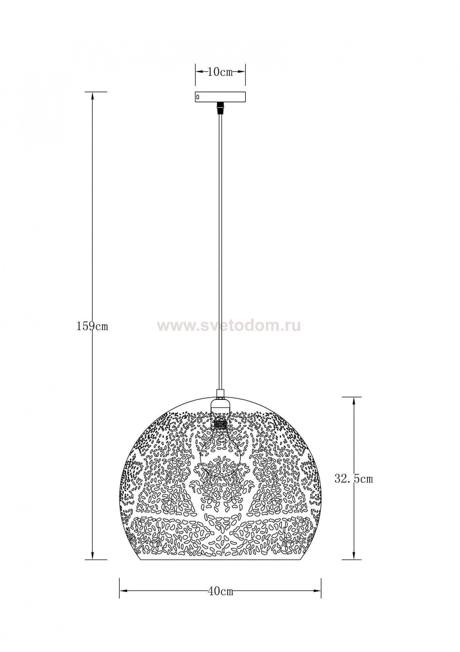 Светильник подвесной Arte Lamp A7057SP-1BK CELESTA