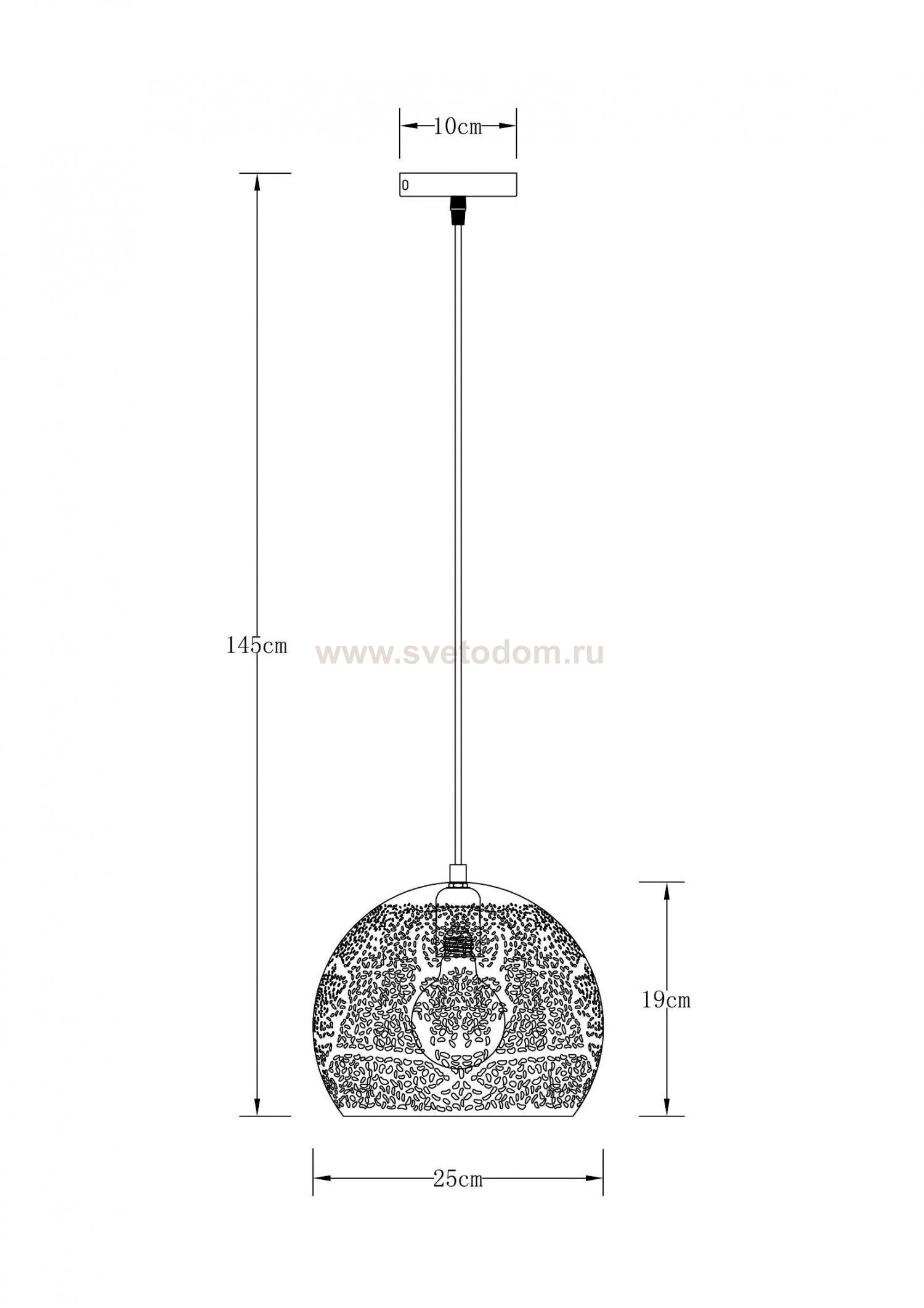 Светильник подвесной Arte Lamp A7058SP-1BK CELESTA