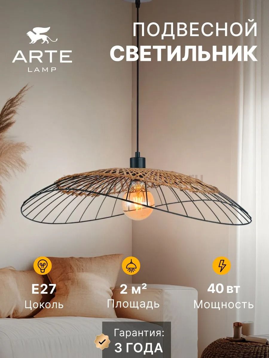 Светильник подвесной Arte Lamp A7061SP-1BK WOODSTOCK