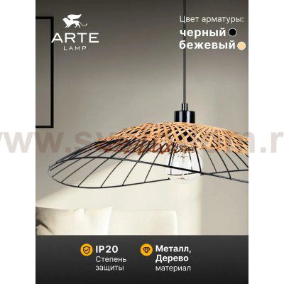 Светильник подвесной Arte Lamp A7061SP-1BK WOODSTOCK