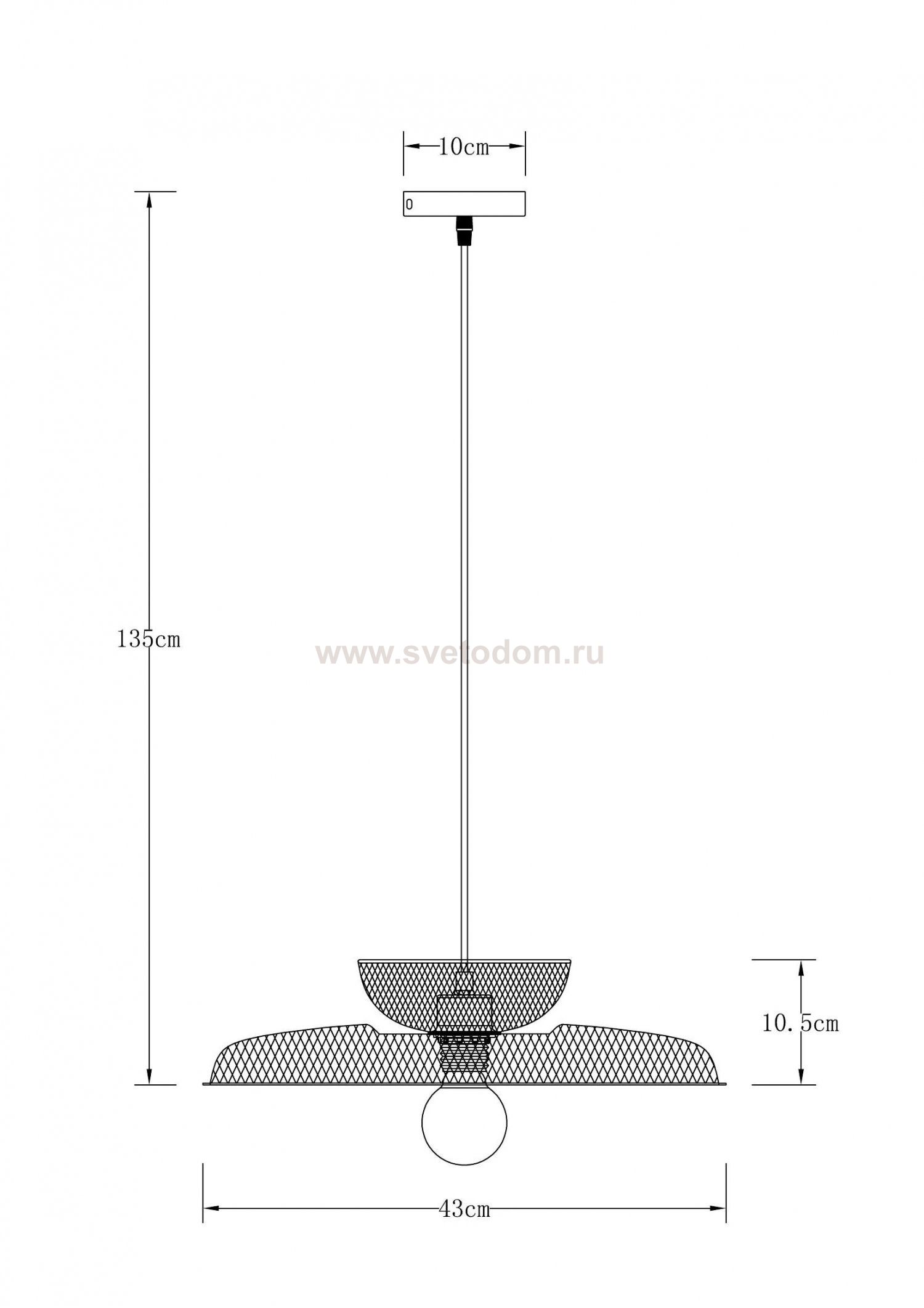 Светильник подвесной Arte Lamp A7066SP-1BK CASTELLO