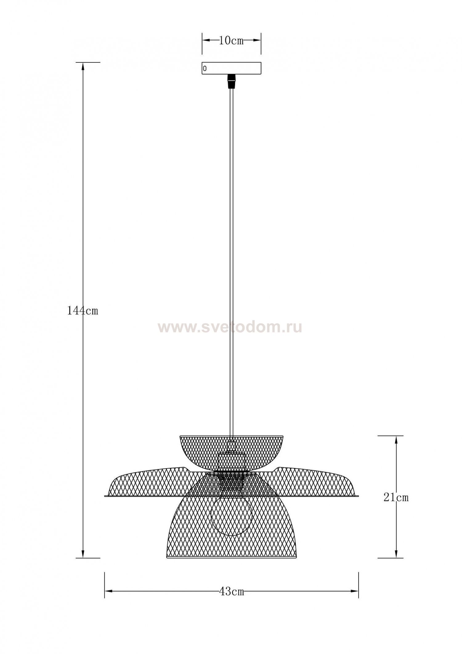 Светильник подвесной Arte Lamp A7067SP-1BK CASTELLO