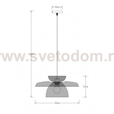 Светильник подвесной Arte Lamp A7067SP-1BK CASTELLO