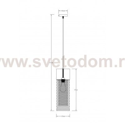 Светильник подвесной Arte Lamp A7068SP-1BK CASTELLO