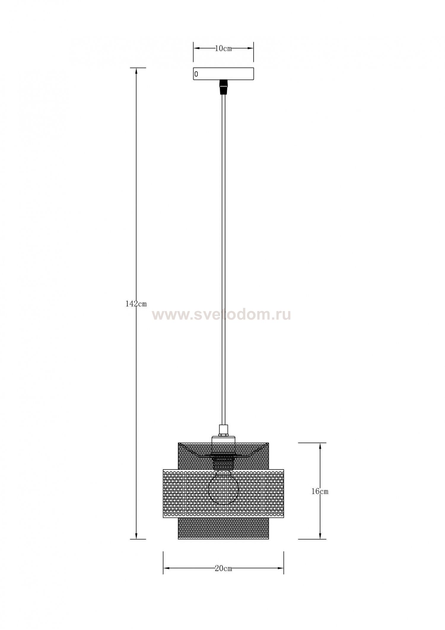 Светильник подвесной Arte Lamp A7069SP-1BK GRID