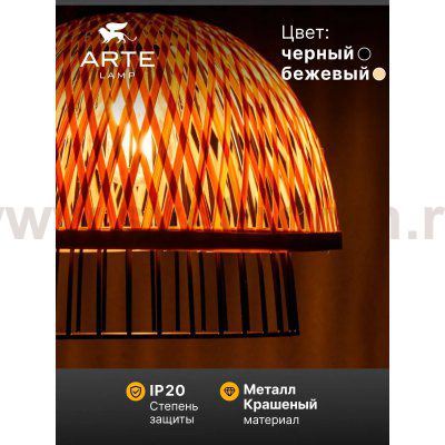 Светильник подвесной Arte Lamp A7070SP-1BK WOODSTOCK