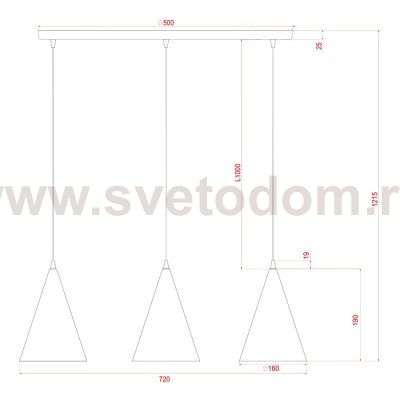 Подвес Arte Lamp A7074SP-3BK LARK