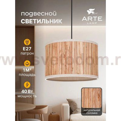 Arte lamp A7091SP-1BK STRAW