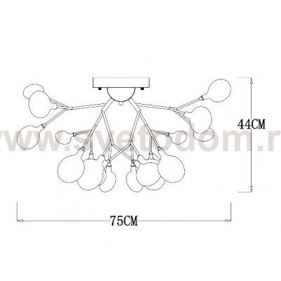 Люстра потолочная Arte Lamp A7274PL-27WH CANDY