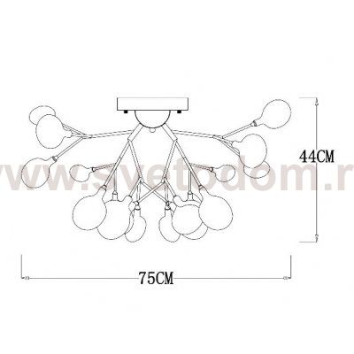 Потолочный светильник Arte Lamp A7274PL-27WH CANDY