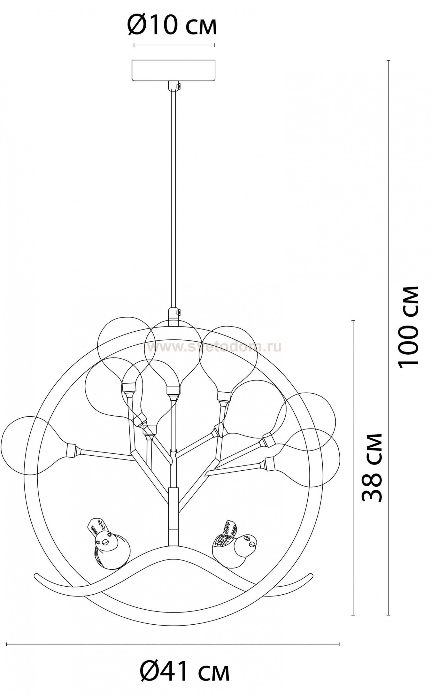 Подвесная люстра Arte lamp A7274SP-9GO CANDY