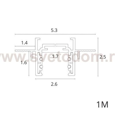 Магнитный шинопровод встраиваемый в гипсокартон Arte Lamp A730106 OPTIMA-ACCESSORIES