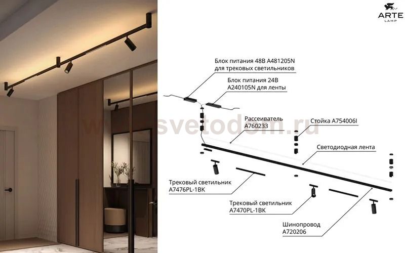 Стойка двухуровневая сквозная Arte Lamp OPTIMA A754006I