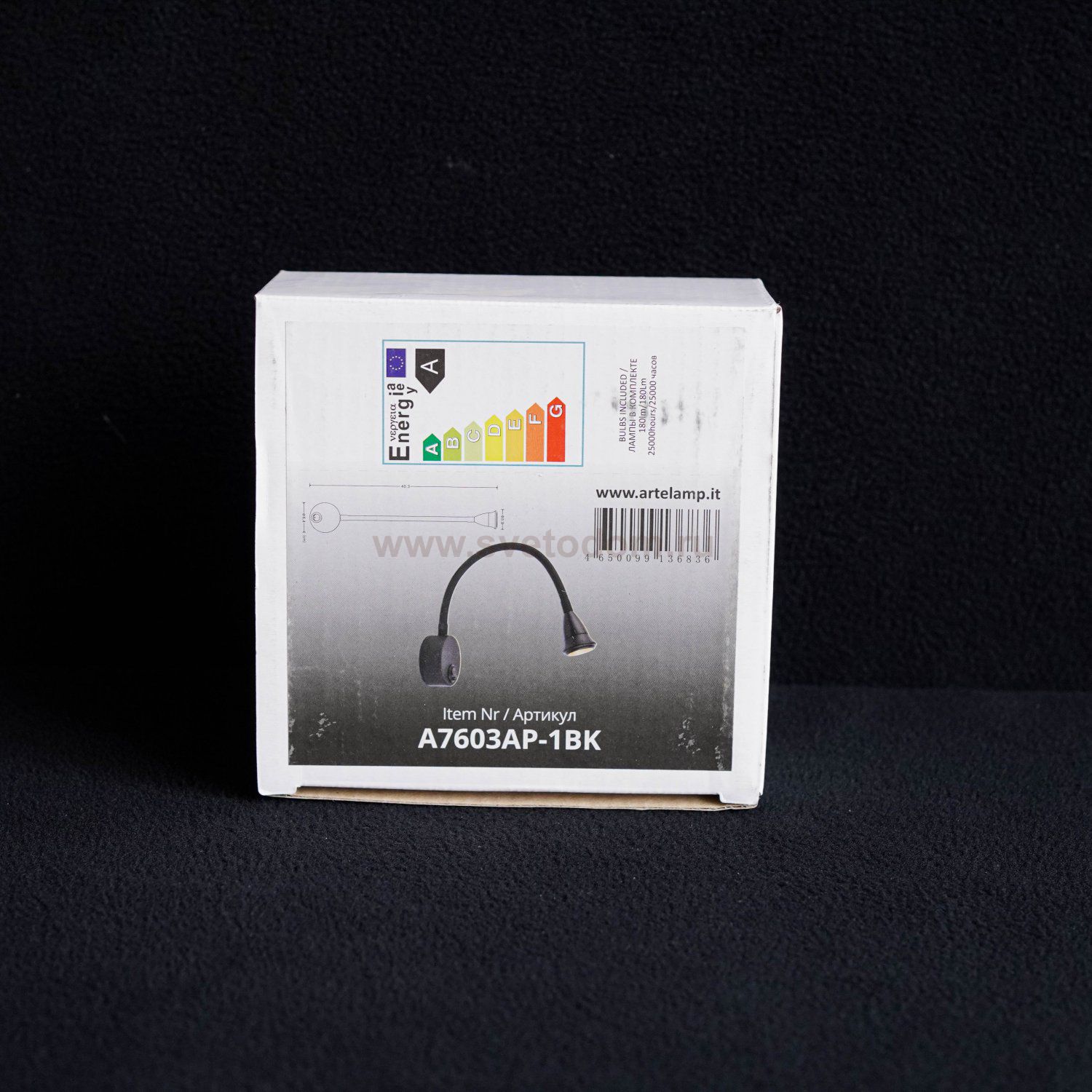 Светильник гибкий настенный Arte Lamp A7603AP-1BK TWIST