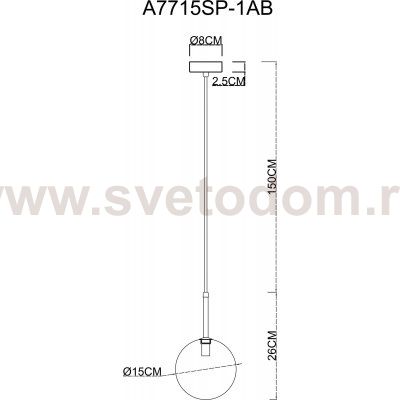 Подвесной светильник Arte Lamp A7715SP-1AB CAMERON
