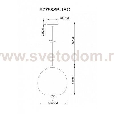 Светильник подвесной Arte lamp A7768SP-1BC CODY