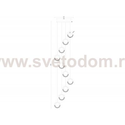 Люстры каскадные Arte Lamp A7777SP-10GO MONTANA