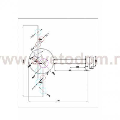 Светильник подвесной Arte lamp A7790SP-75BK SATURN