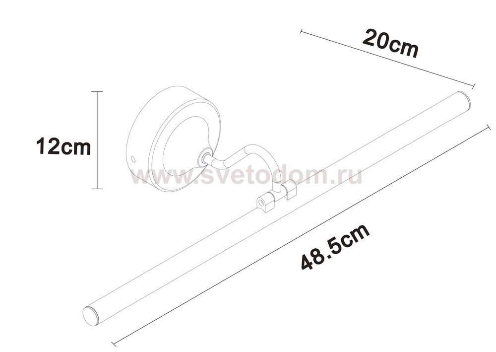 СВЕТИЛЬНИК НАСТЕННЫЙ Arte lamp A7908AP-1BK SOL