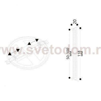 Светильник встраиваемый 9Вт 3К Arte Lamp A7978PL-1WH MESURA (врезное 50-100мм)