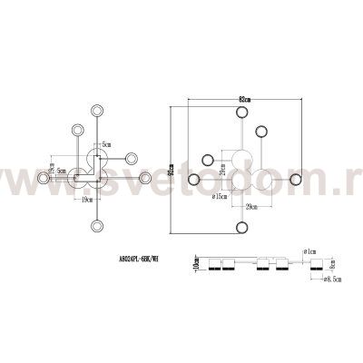 Потолочная люстра Arte Lamp A8024PL-6BK LEGACY