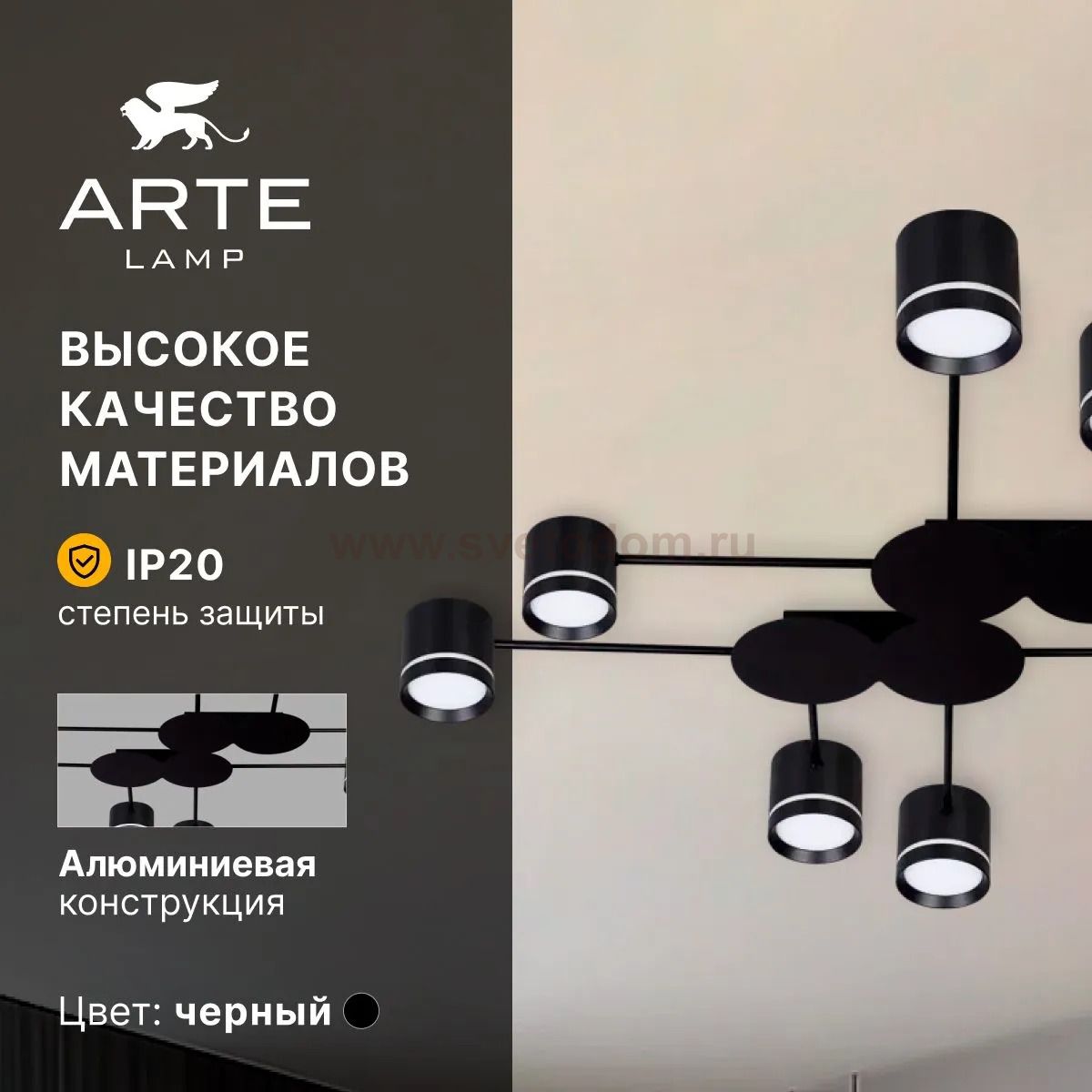 Потолочная люстра Arte Lamp A8024PL-8BK LEGACY