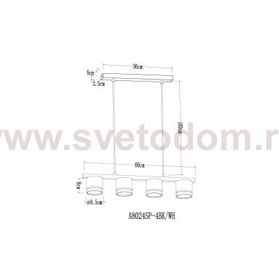 Подвесная люстра Arte Lamp A8024SP-4BK LEGACY