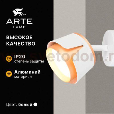 Накладной светильник спот Arte Lamp A8028AP-1WH AMAKS