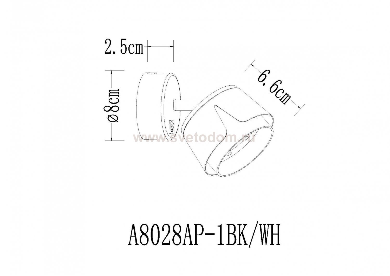 Накладной светильник спот Arte Lamp A8028AP-1WH AMAKS
