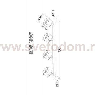 Накладной светильник спот Arte Lamp A8028PL-4WH AMAKS