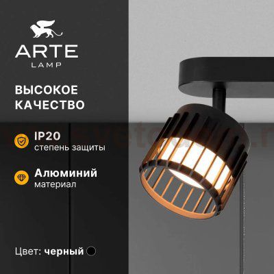 Накладной светильник спот Arte Lamp A8031PL-2BK ATRIA