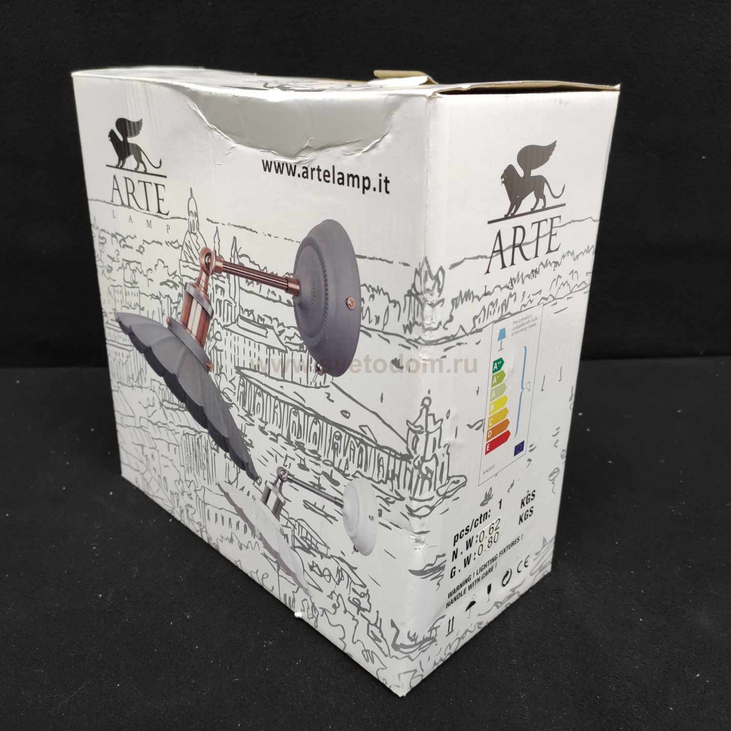 Светильник настенный Arte lamp A8160AP-1GY ASTI