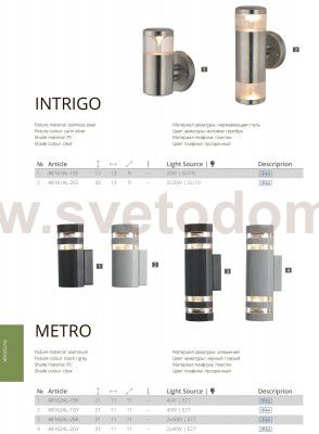 Светильник уличный Arte lamp A8161AL-1SS Intrigo